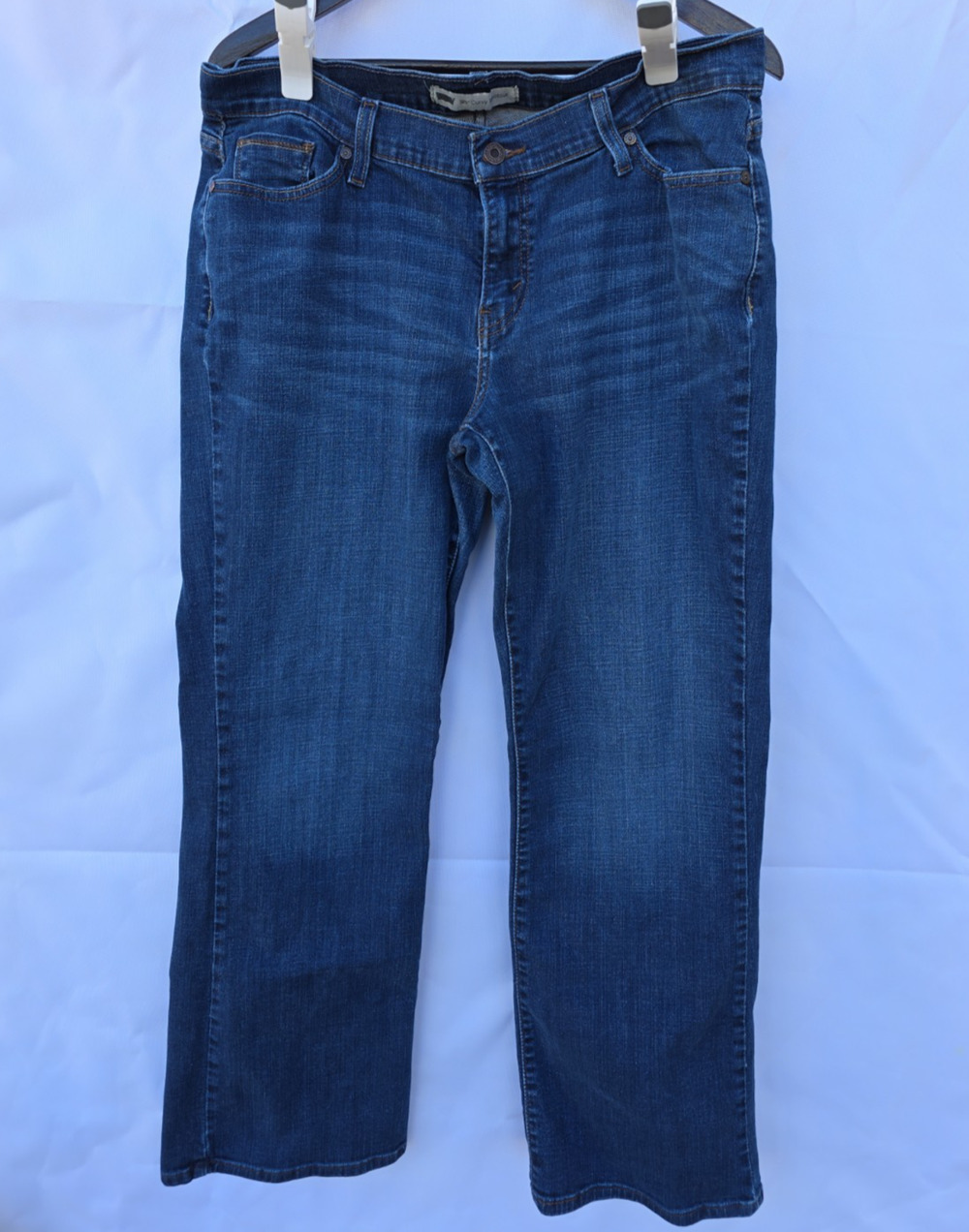 Levi's 529 Curvy Bootcut Jeans Womens 16M W33 L32 Blue Denim Mid Rise Stretch